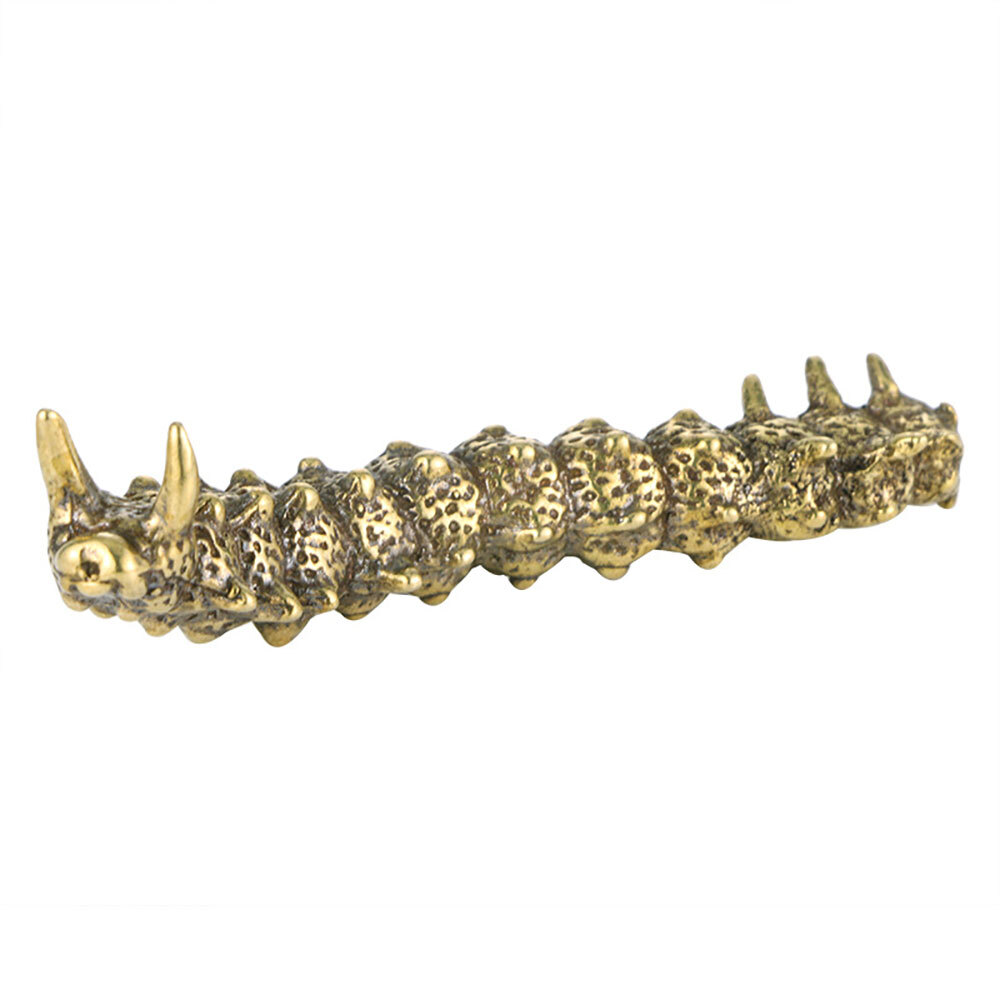 New Solid Brass Caterpillar Figurine Statue Home Ornaments Animal Figurines Gift