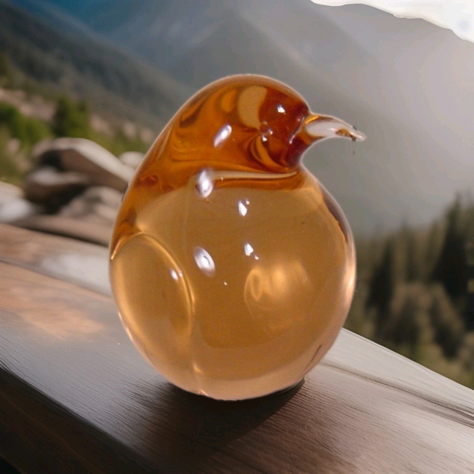 Vintage MCM Seguso Murano Pink Glass Penguin 55 ITALY Signed G2U