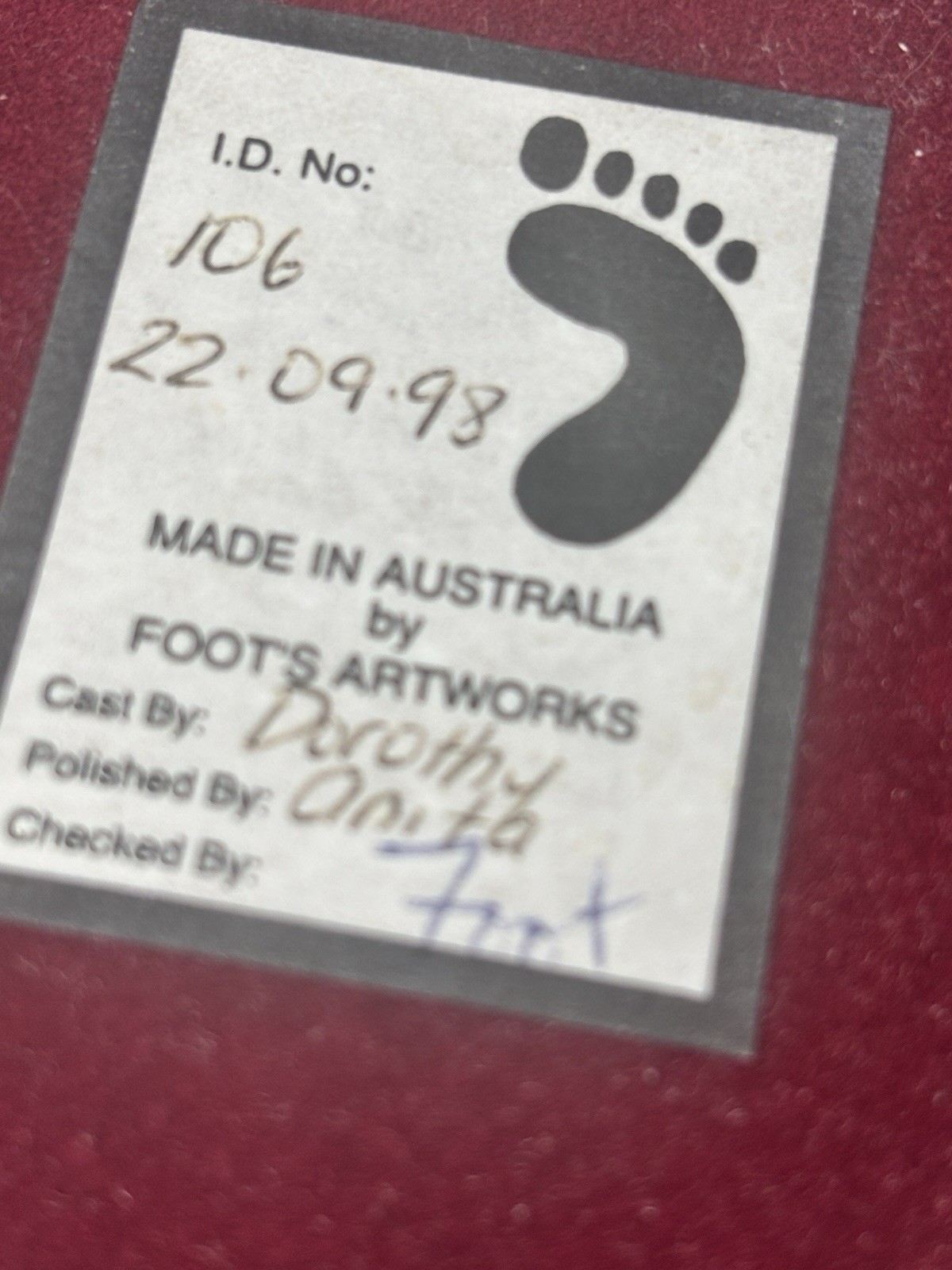 Foot’s Artworks Platypus Black Cast Marble Sculpture Figurine