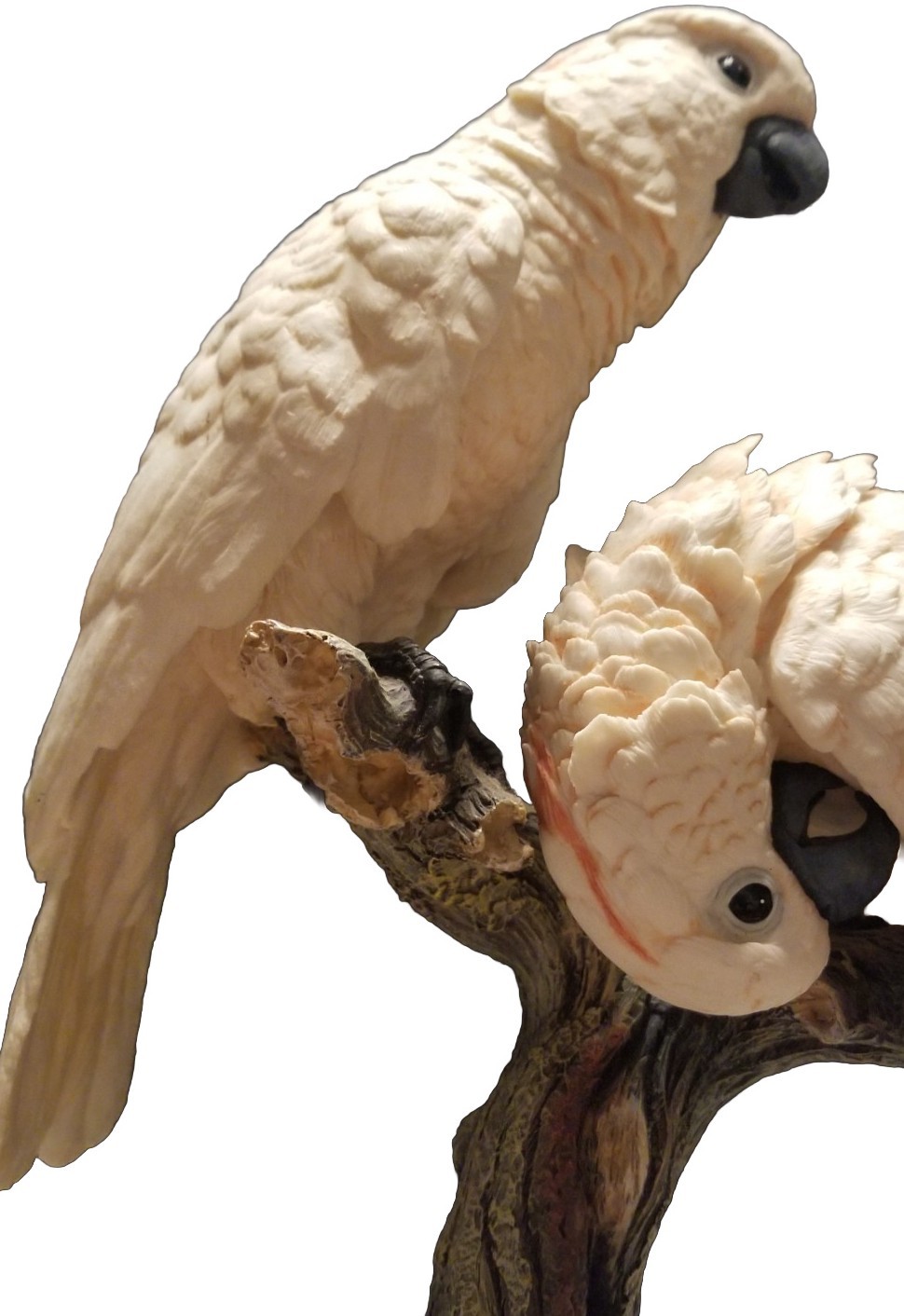 Large Parrots Sculpture, The Gray Rock Collection, 14 Inches Tall