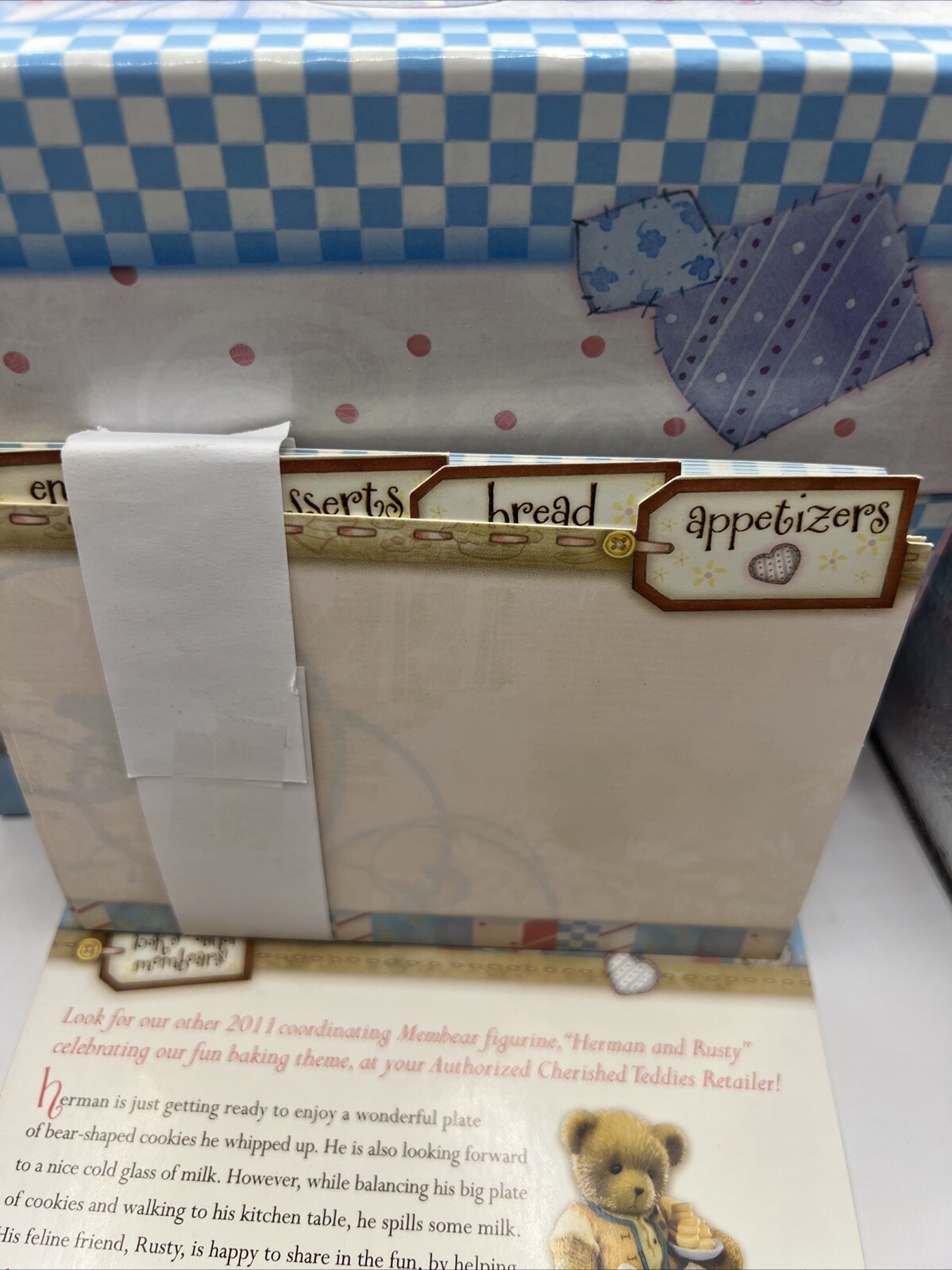 2011 Cherished Teddies Miranda & Deb Kit Recipe Box #CT0017 “We all need love”