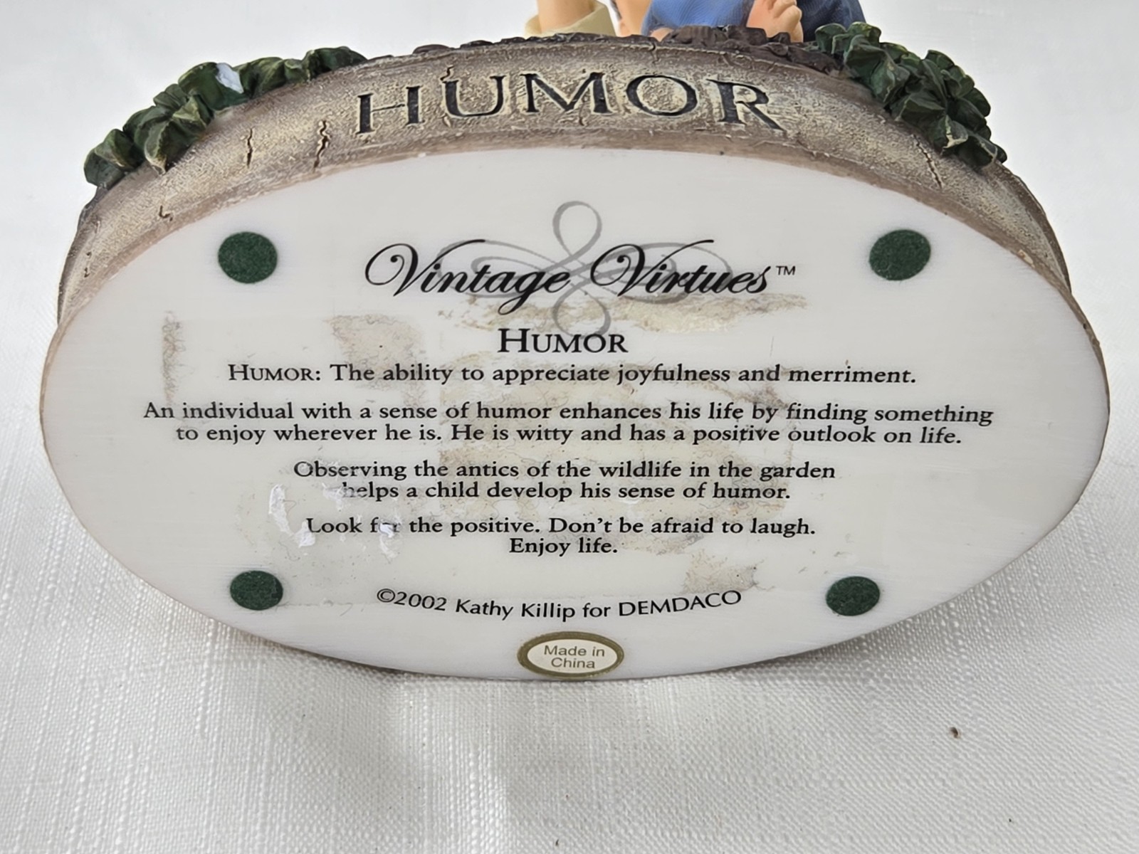 6 Vintage Virtues Demdaco Appreciation Peace Love Patience Humor & Love