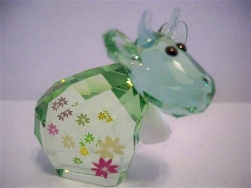 SWAROVSKI LOVLOTS FLOWER MO COW ” SIGNED BY ARTIST ” 1027911 RETIRED NIB COA