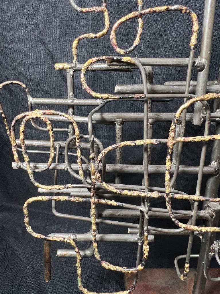 Metal Welded Abstract Zagiri Brutalist Modern Iron Art Sculpture for Uttermost