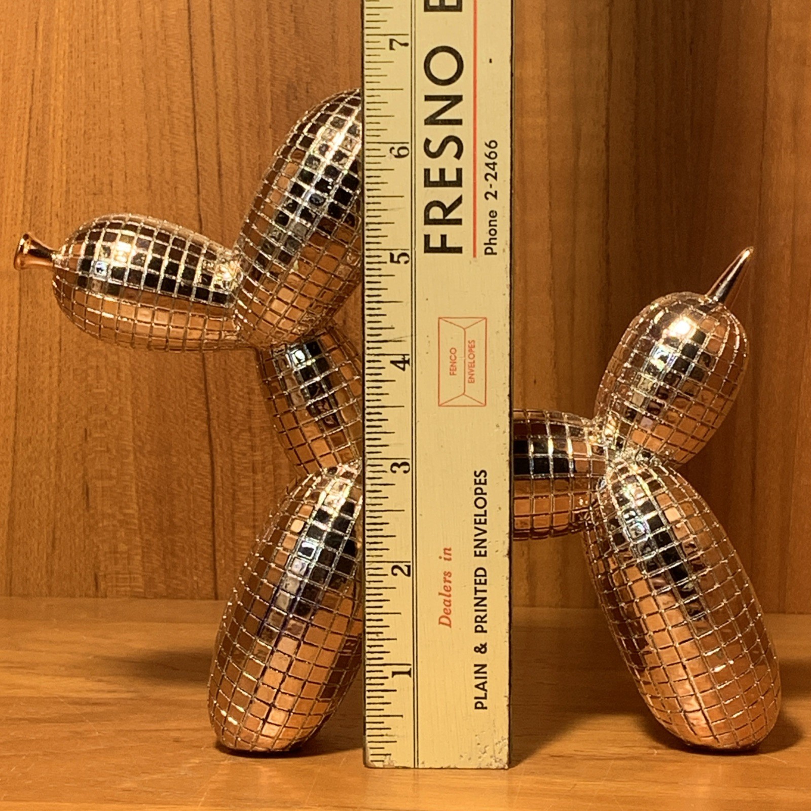 Disco Rose Gold Balloon Dog