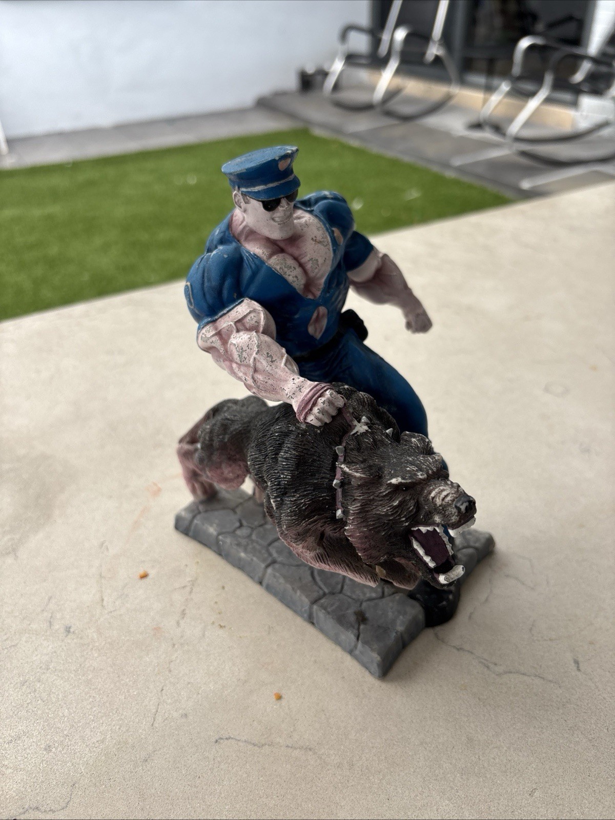 VINTAGE RARE X-TREME FIGURINE COP K-9 ART FUSION COMSTOCK BODYBUILDER MUSCULAR