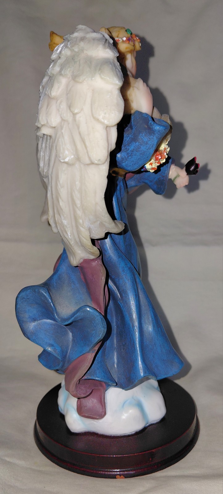 Vintage Angel Figurine with Pan Flute and Cherub Angel