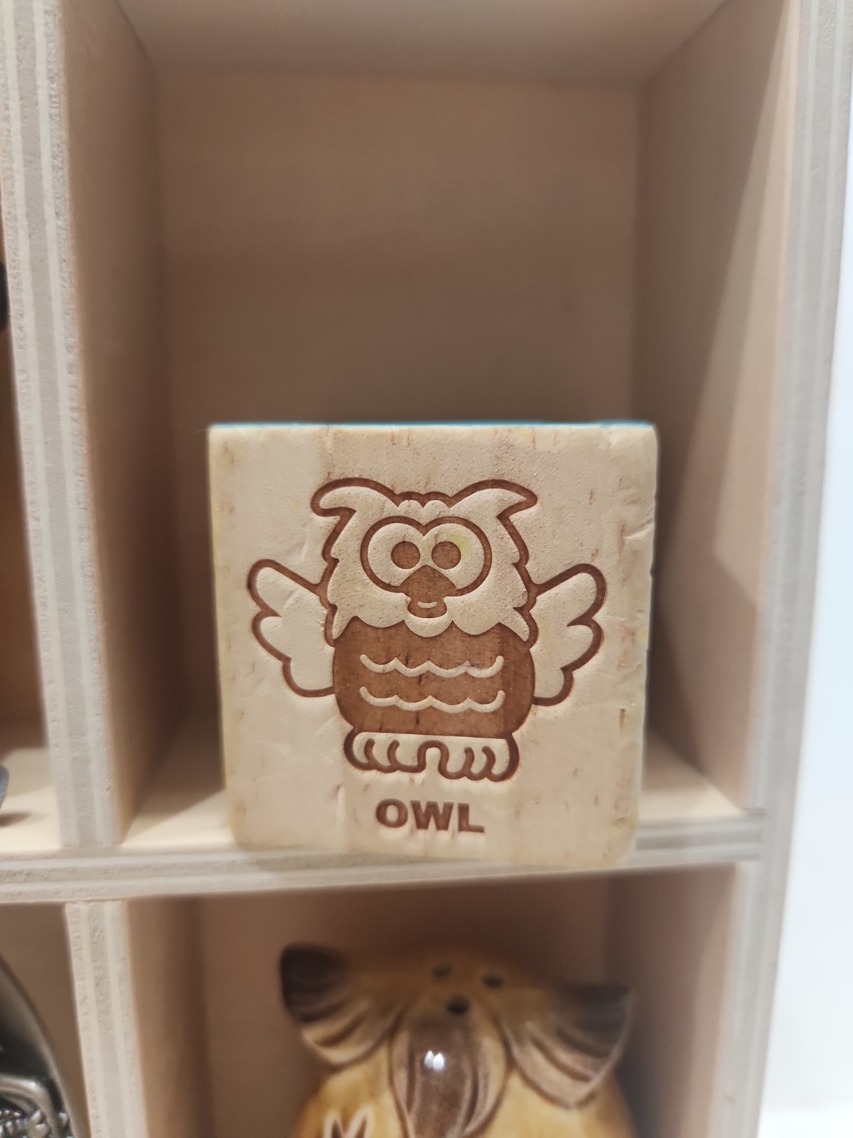 Vintage Trinket Shelf Small Mini Curio Collectibles Eclectic Lot of 7 OWL Theme