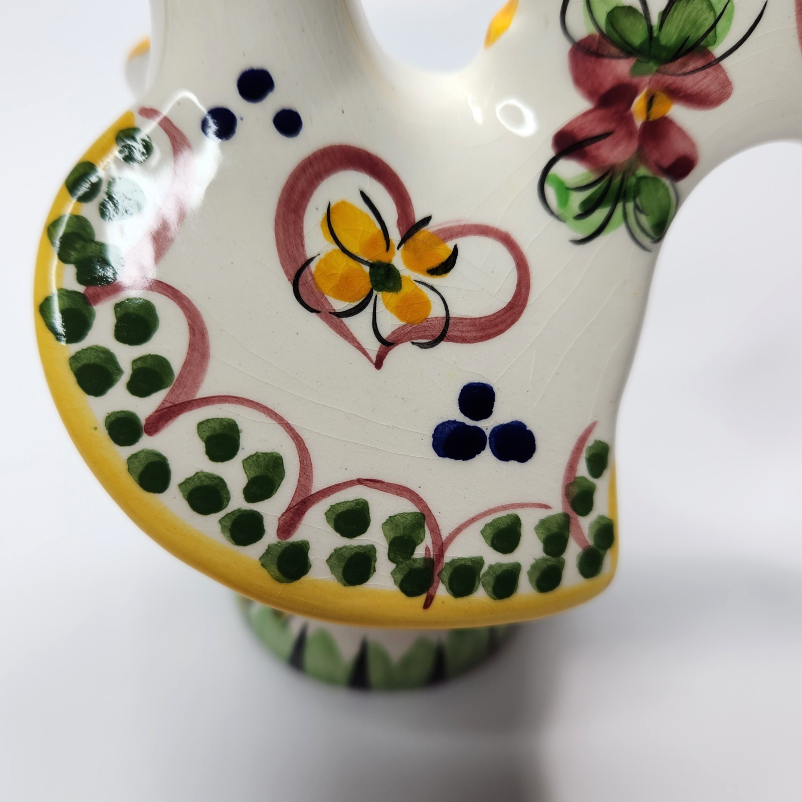 1979 Portugal Barcelos Folk Art Good Luck Ceramic Rooster (READ)
