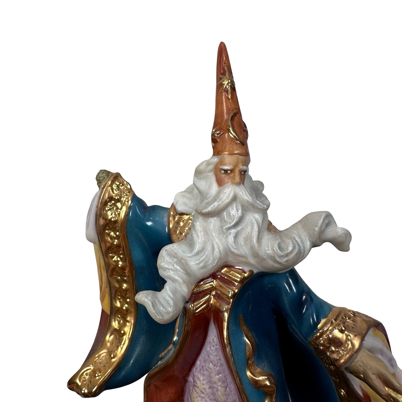 The Franklin Mint Dragon Rising Myles Pinkney Wizard Figurine READ FLAW