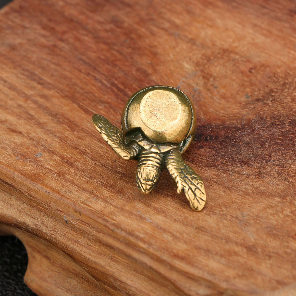 Solid Brass Turtle Figurines Small Statue Home Ornaments Animal Figurines Decor