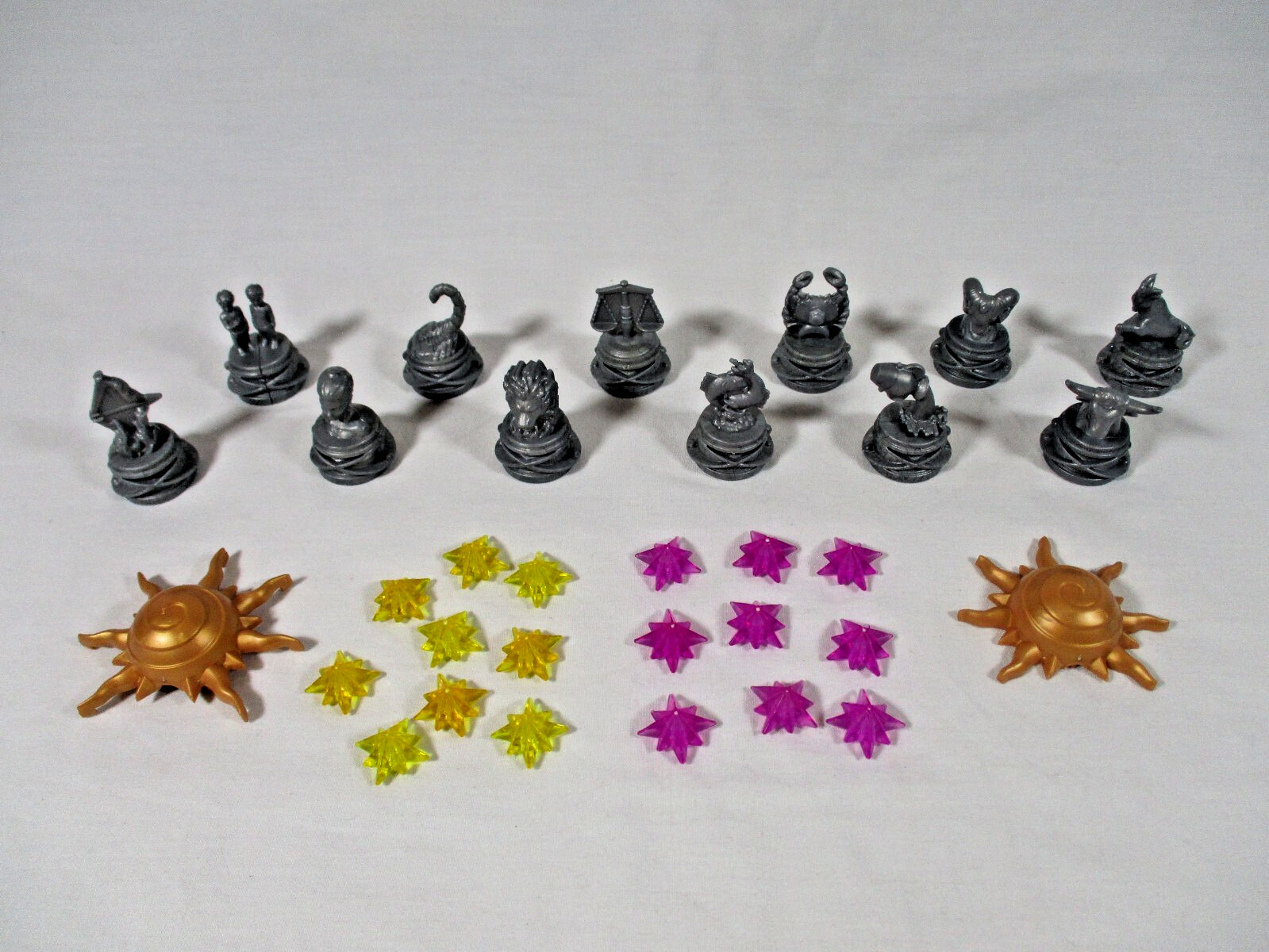 Zodiac Signs 32 Piece Lot 12 Signs 18 Stars 2 Sun Small Plastic Astrology Crafts