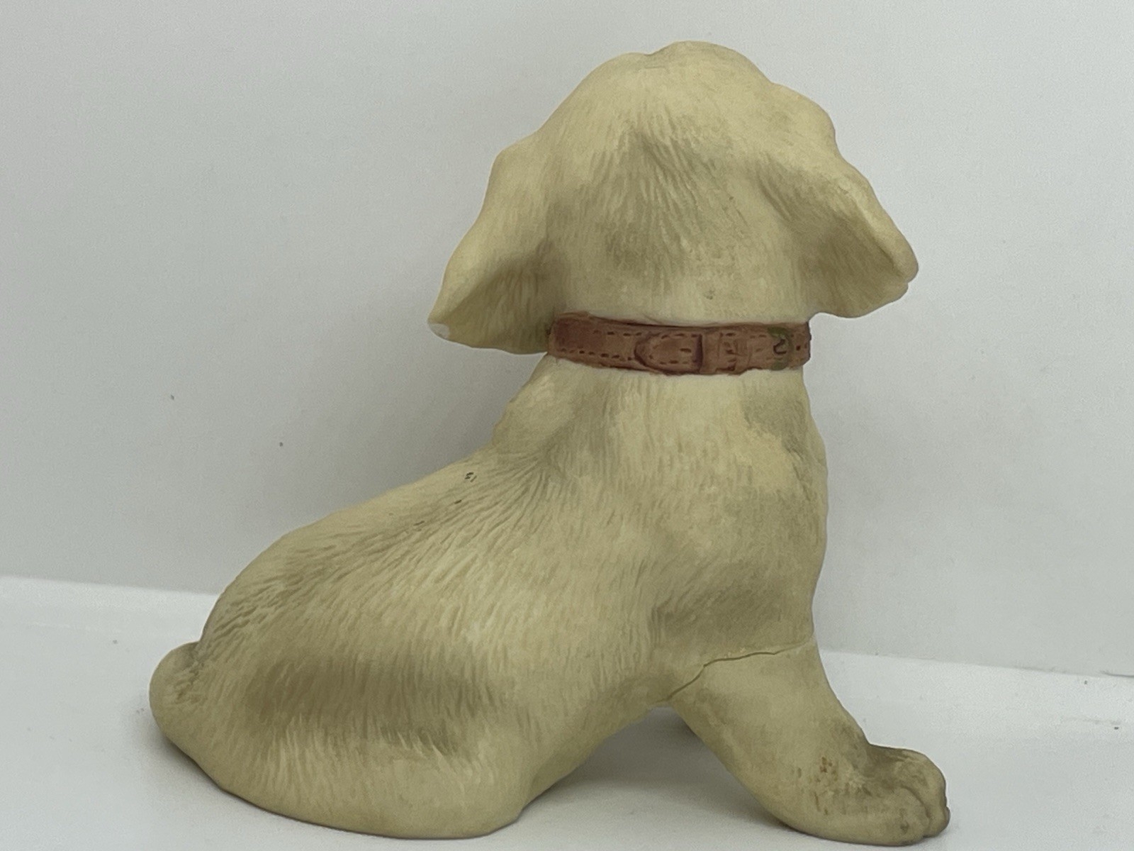 Vintage HOMCO Golden Labrador Dog Puppy Porcelain Figurines 1408 Set of 2
