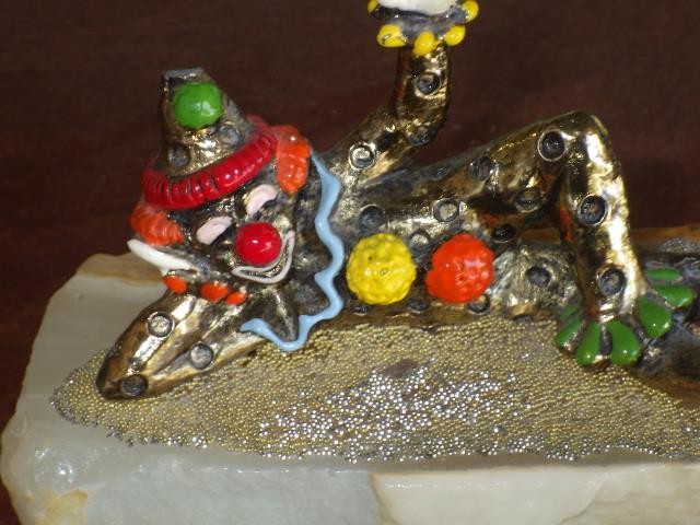 Ron Lee Reclining Clown 1985 Signed RON Sculpture Art ‘World of Clowns” Bronze