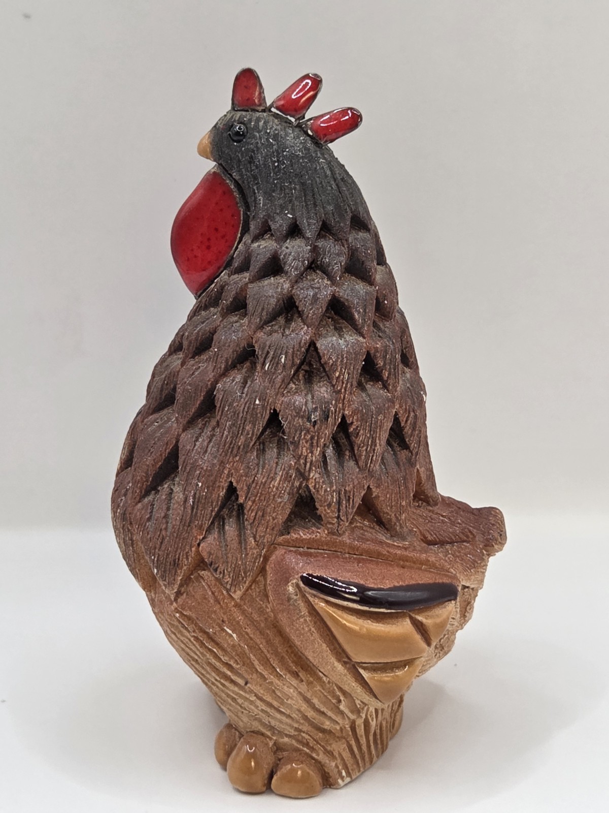 Artesania Rinconada Sunrise Rooster Figurine Retired Handmade Ceramic 3.75” Tall