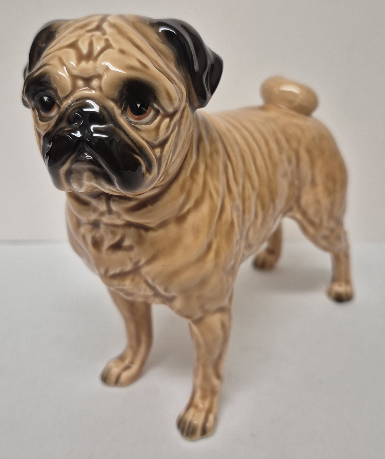 Vintage Shafford Standing Pug. Ceramic. 5.5″ Tall
