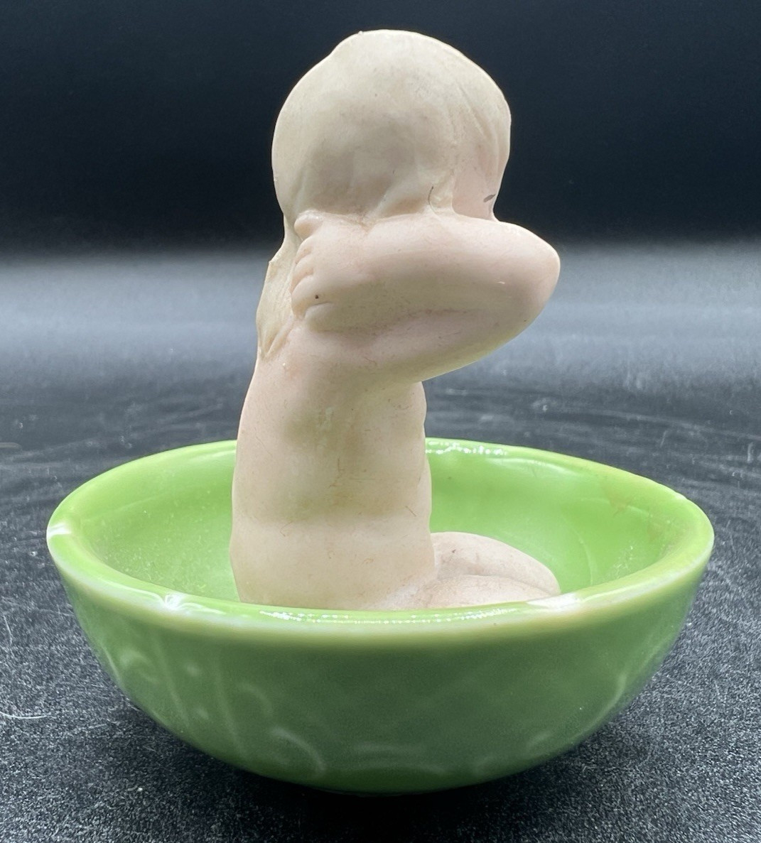 Gebruder Heubach-German Bisque-Piano Baby-Baby In A Wash Basin Tub