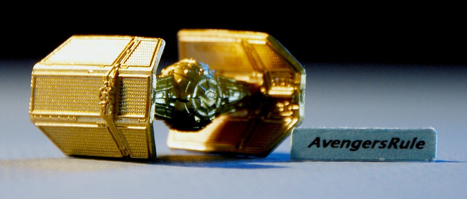 Star Wars Micro Machines 2016 Series 5 Tie Advanced Gold Vader