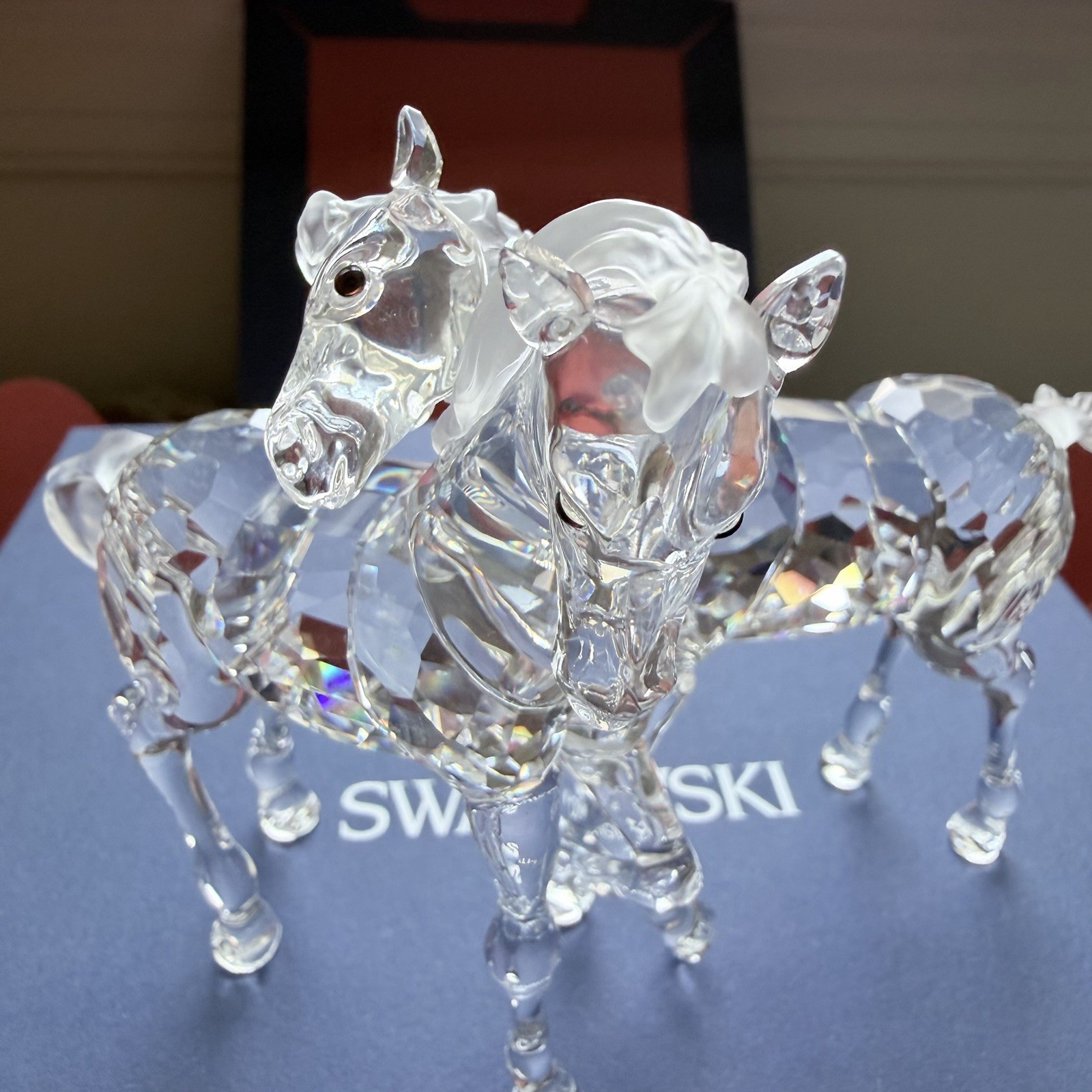 Swarovski Crystal Foals Figurine #627637 Original Box / COA Mint In Box