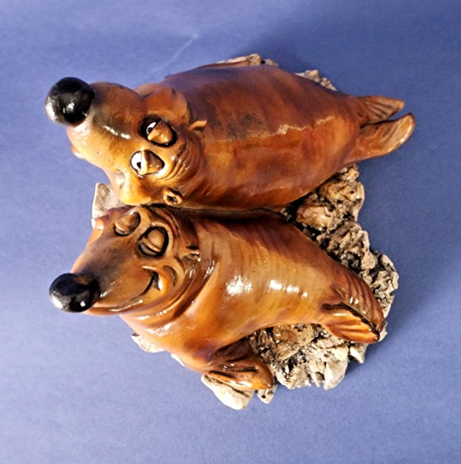 2006 John Raya Designs Beasties of the Kingdom 2 Sea Lions in Love Sculpture