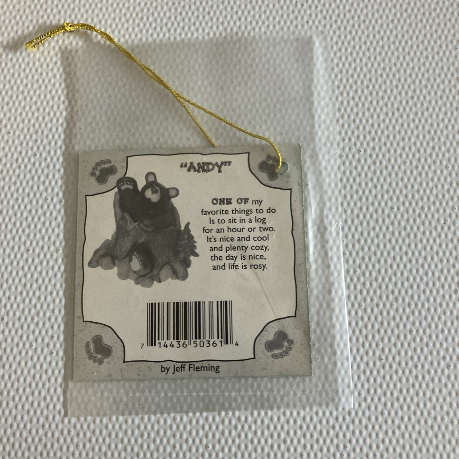 Bearfoots Bears Andy Figurine Vintage Big Sky Carvers Jeff Fleming Tree 6”x6”x4”