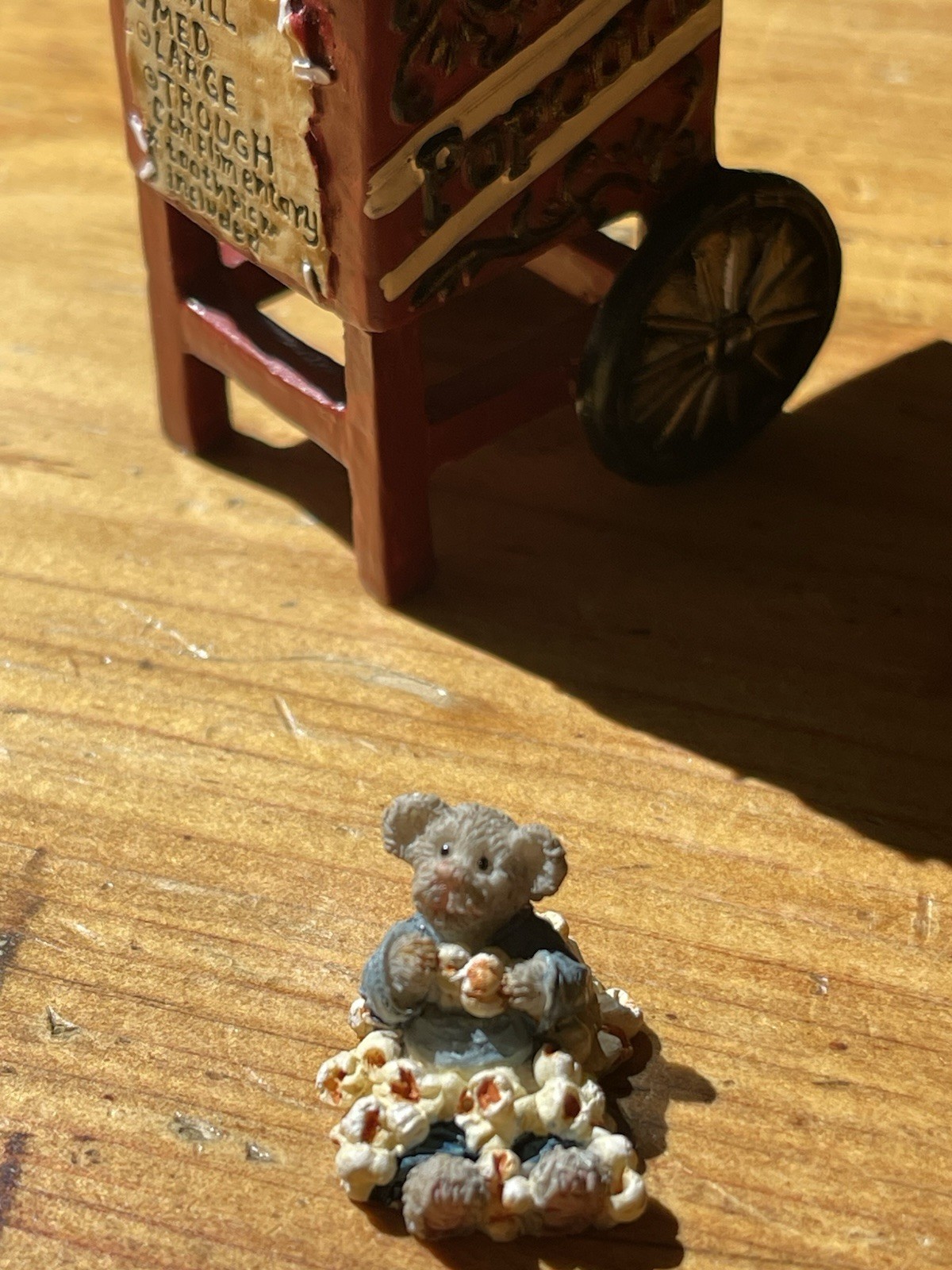 Boyds Treasure Box Kernel Popcorn Cart Trinket Box & Pop McNibble No Box RARE