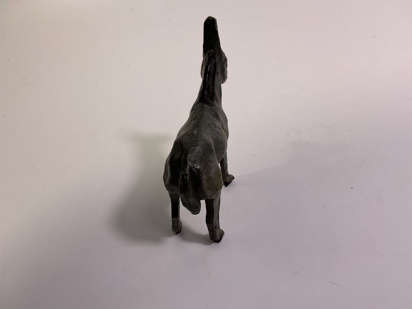 Heavy Metal England Steer Marked Putz Donkey 1930s Composite Wood