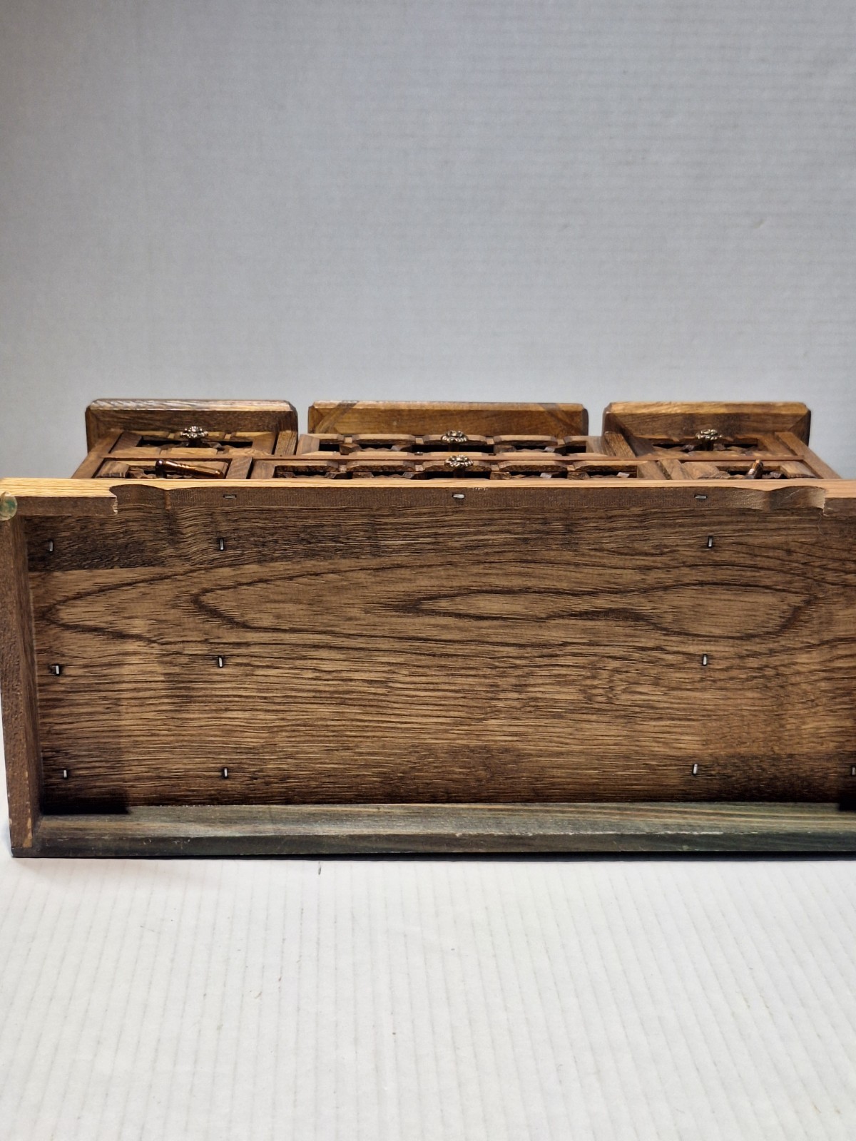Collectable Carved Wood Music Jewelry Box Bohemian Style from 1977 Works