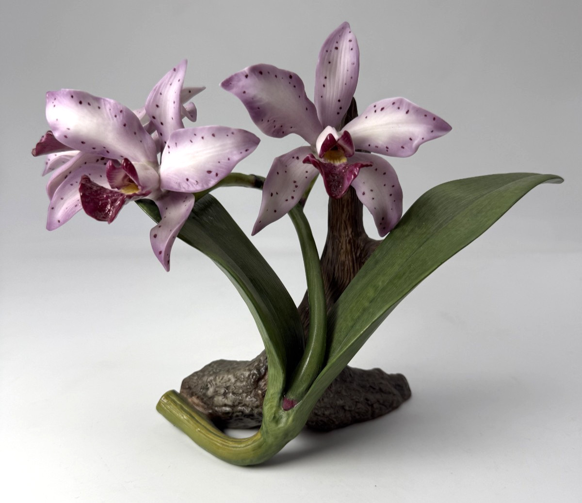 Exquisite The Glossy Amythyst Blooming by Ronald Van Ruyckevelt Porcelain Statue