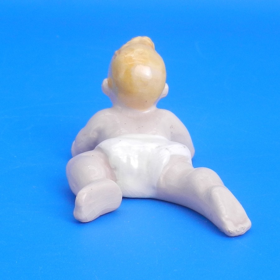 Florence Ceramics BABY CRAWLING Vintage Child Figurine Pasadena VERY RARE!