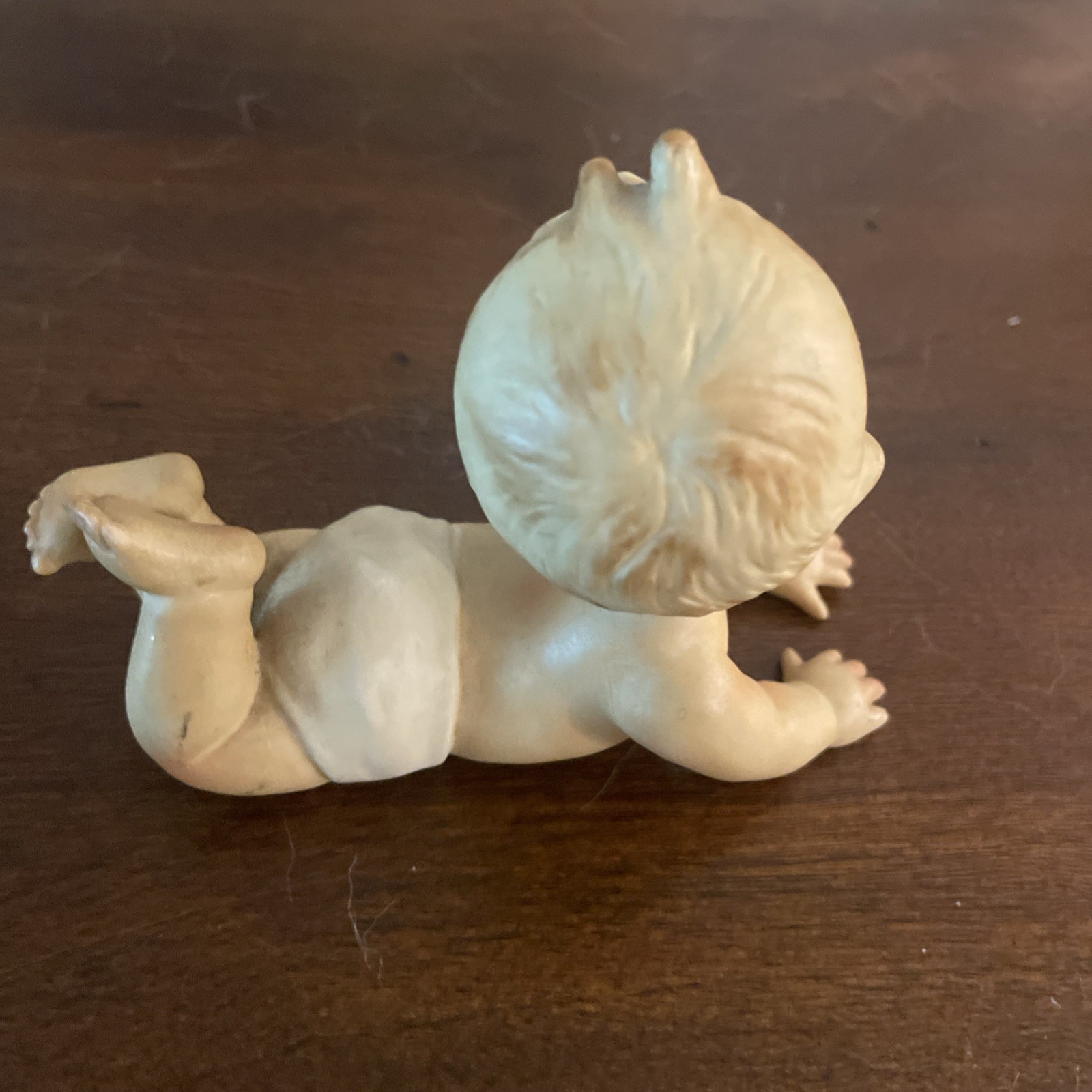 Vintage Napco Piano Baby on Tummy Porcelain Bisque Figurine N3149
