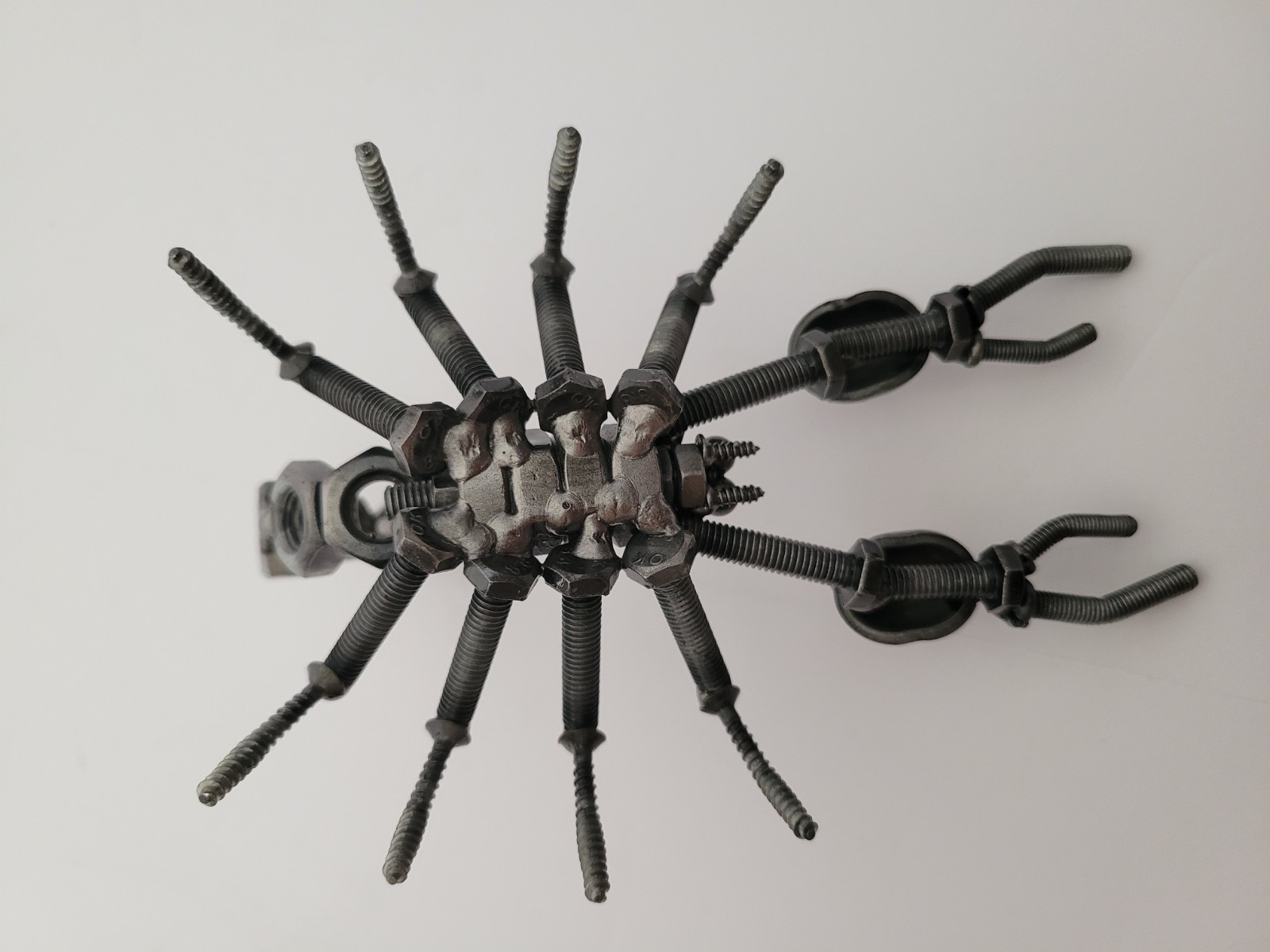 scorpion recycled metal art statue