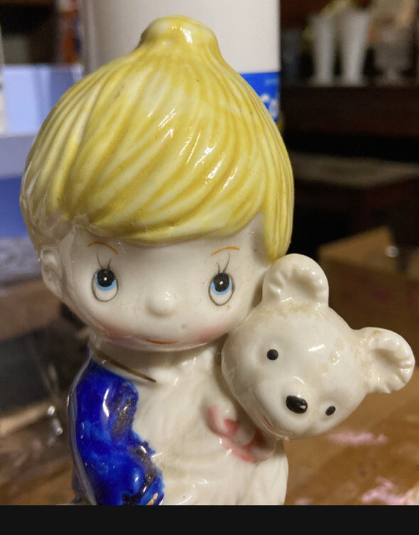 Unbranded Blonde hair Boy With Teddy Bear
