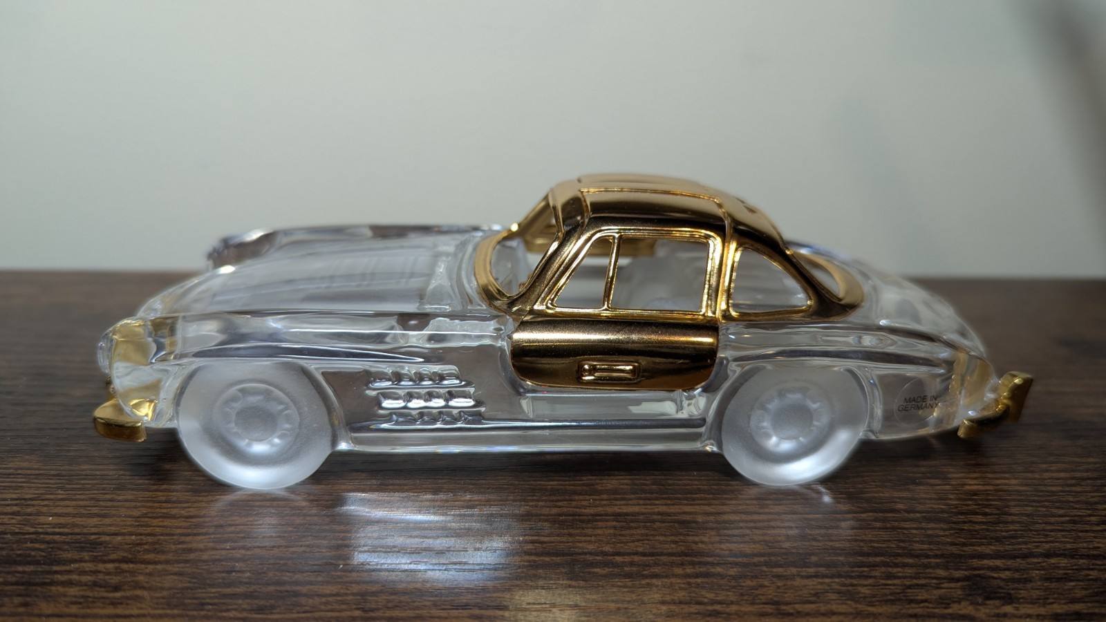 The Franklin Mint 1954 Mercedes 300 SL Gullwing Crystal & 24K Gold Trim 1:24 HTF