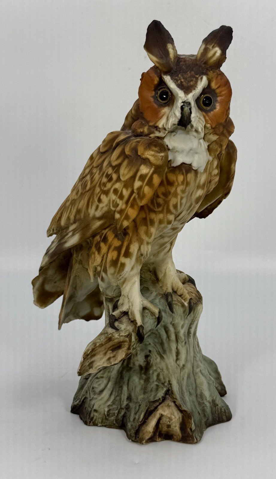 Vintage TAY (Italy) Horned Owl Porcelain Pottery by Giuseppe Tagliariol