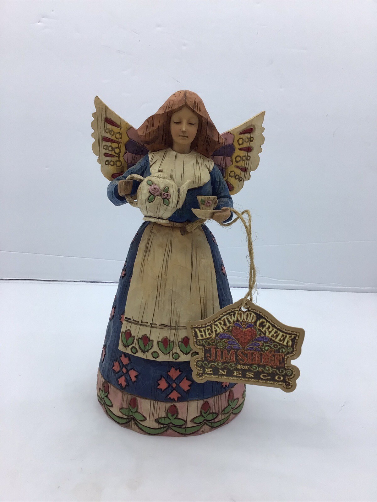 Jim Shore Angel of Hospitality 108919 Enesco 2002 Tag Tea Pot Cup