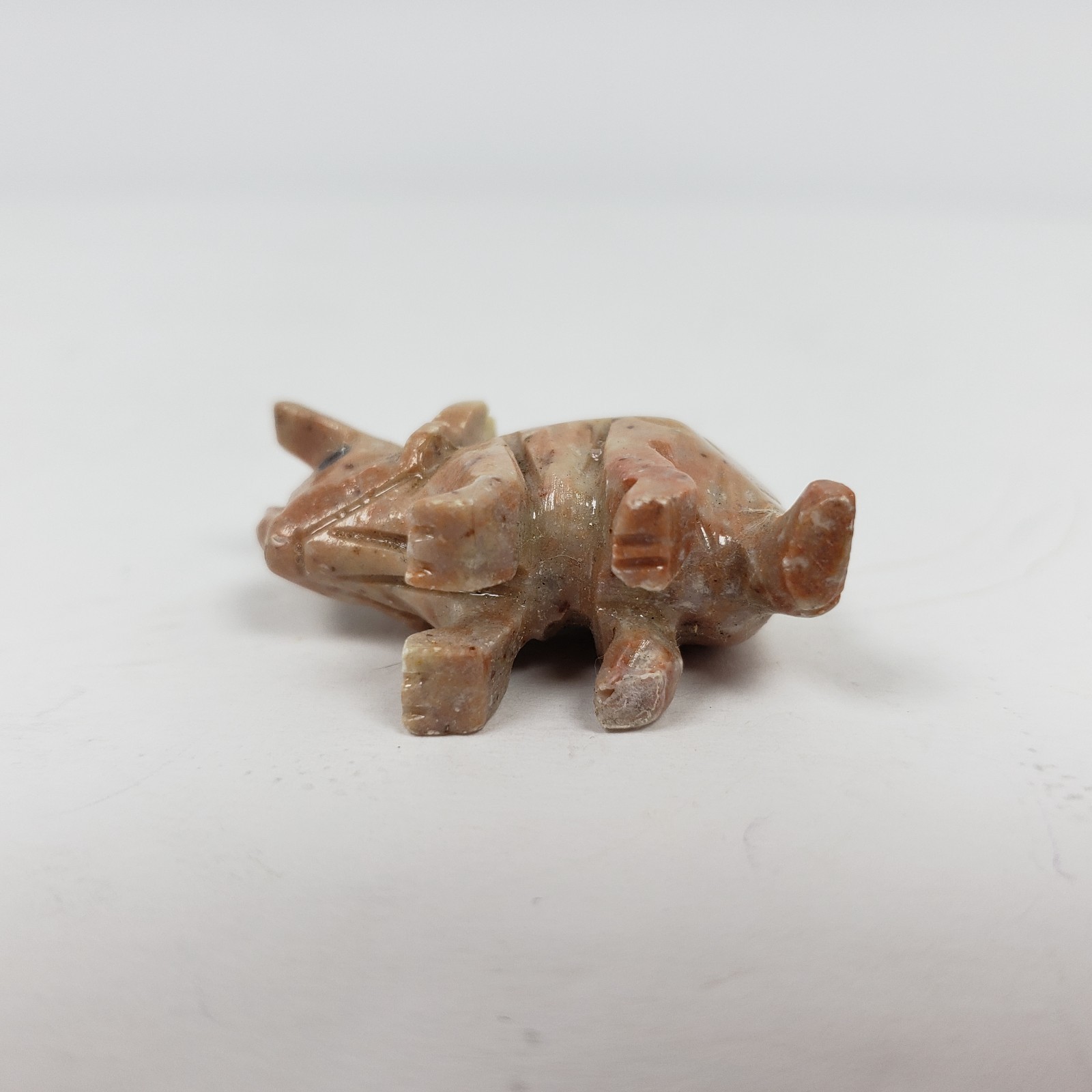 Unbranded Hand Carved Dino Dinosaur Triceratops Soapstone 1″ Figure Figurine