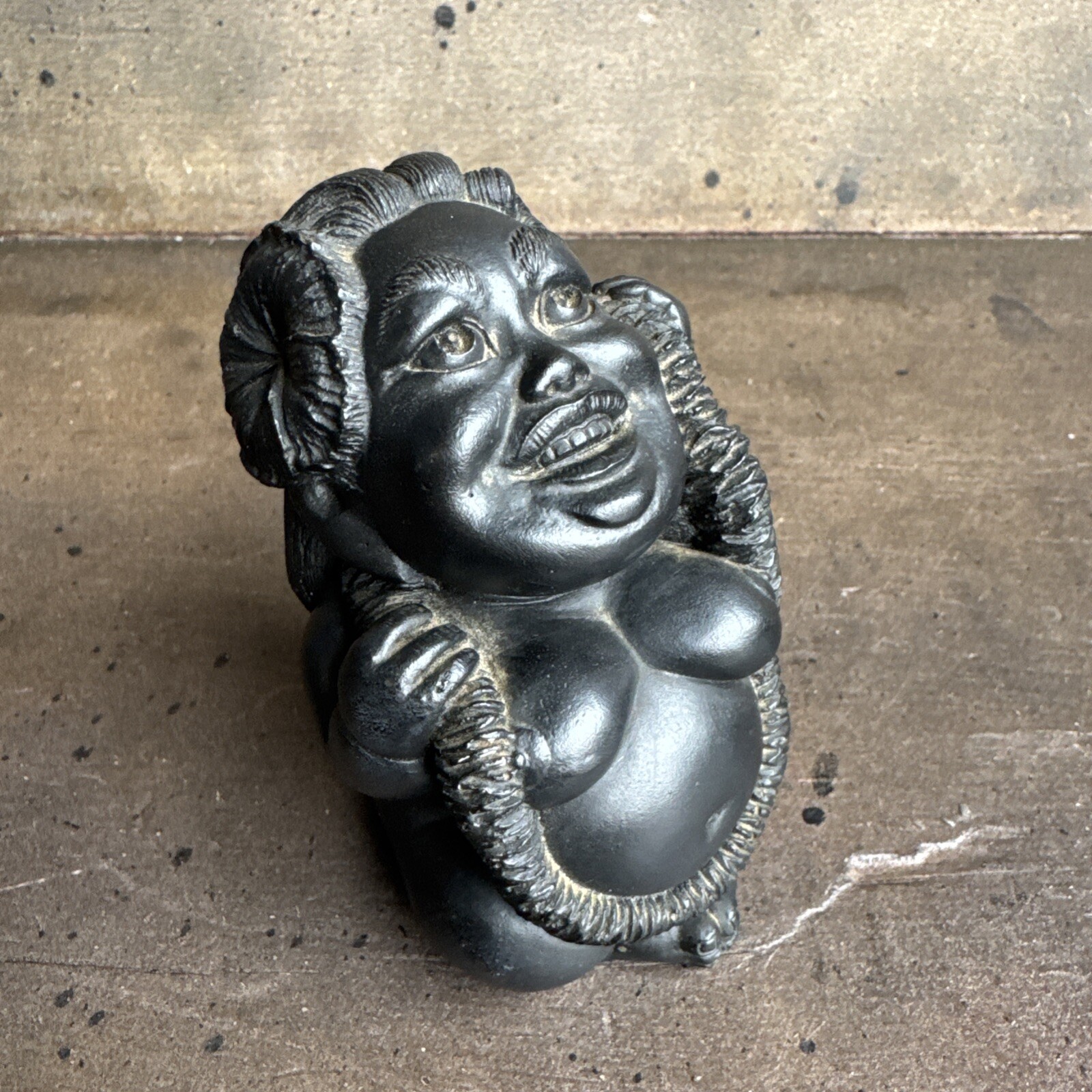 Coco Joe’s Figurine Legends In Lava Goddess Laki Nui Nui Carved Lava TIKI