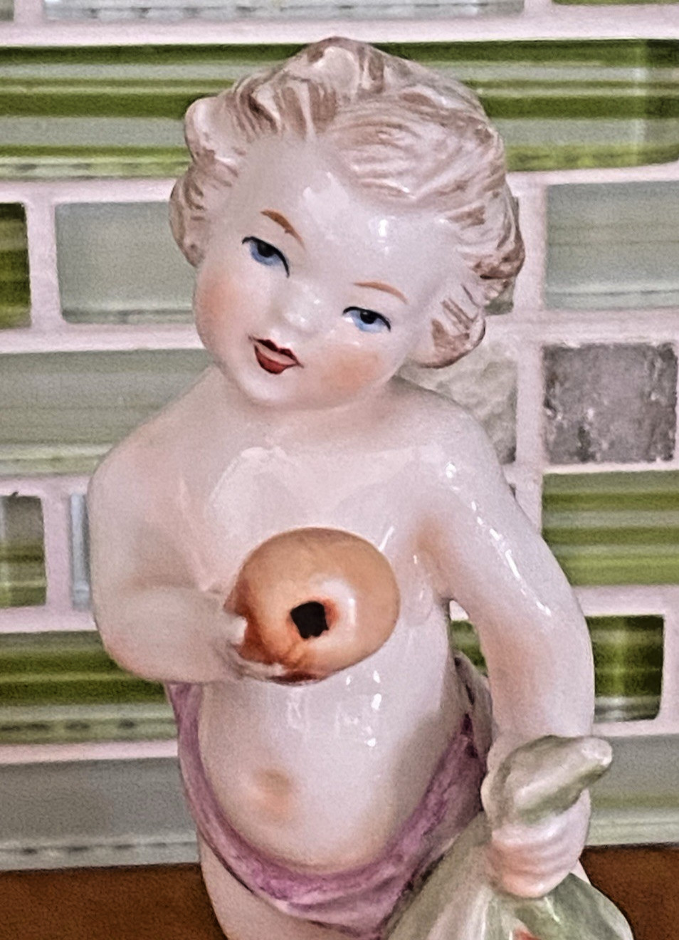VTG Goebel 5″ Cherub Figurine September Child w/Apples West Germany 1978