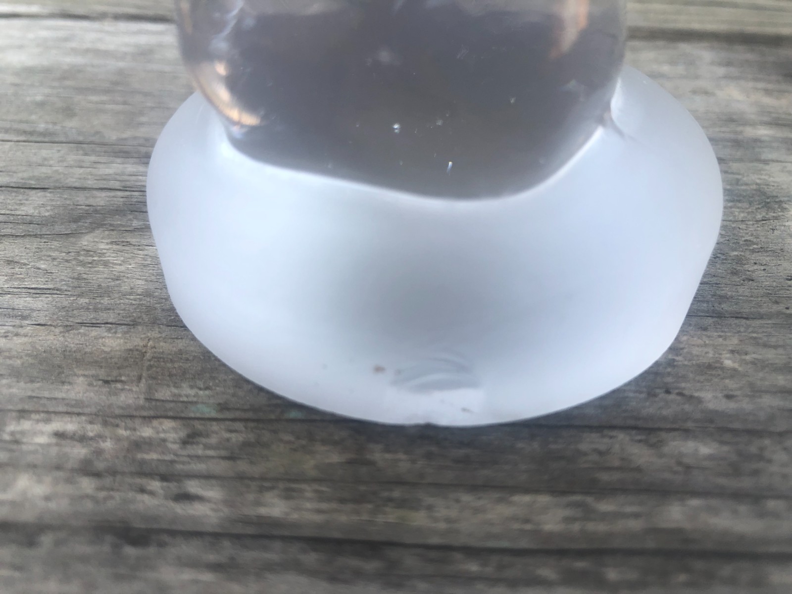 Praying Kneeling Angel Figurine Crystal Clear/Frosted Solid Glass About 5″Hx2.5W