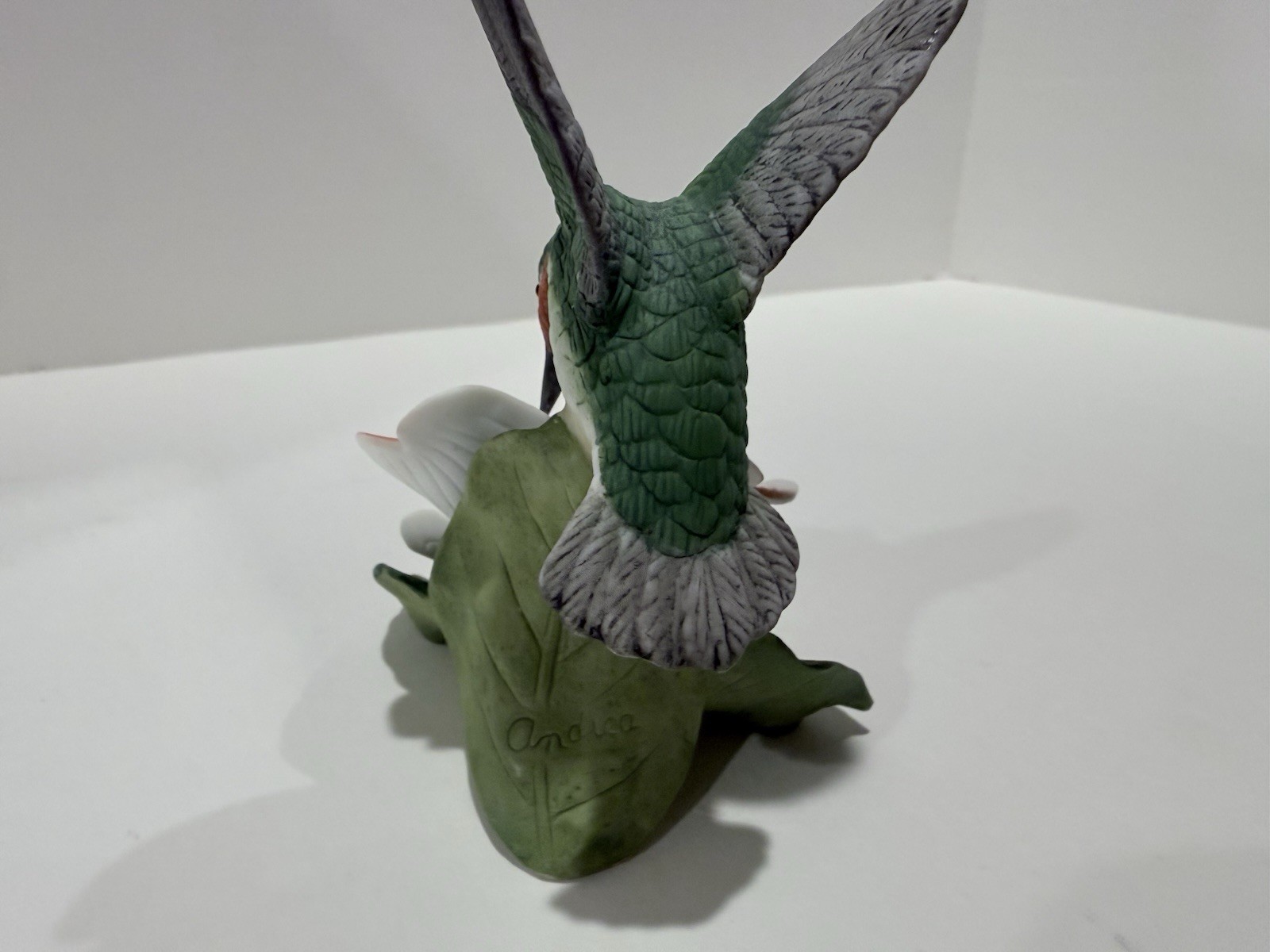 Vtg Fine Porcelain Andrea By Sadek Humming Bird And Flower