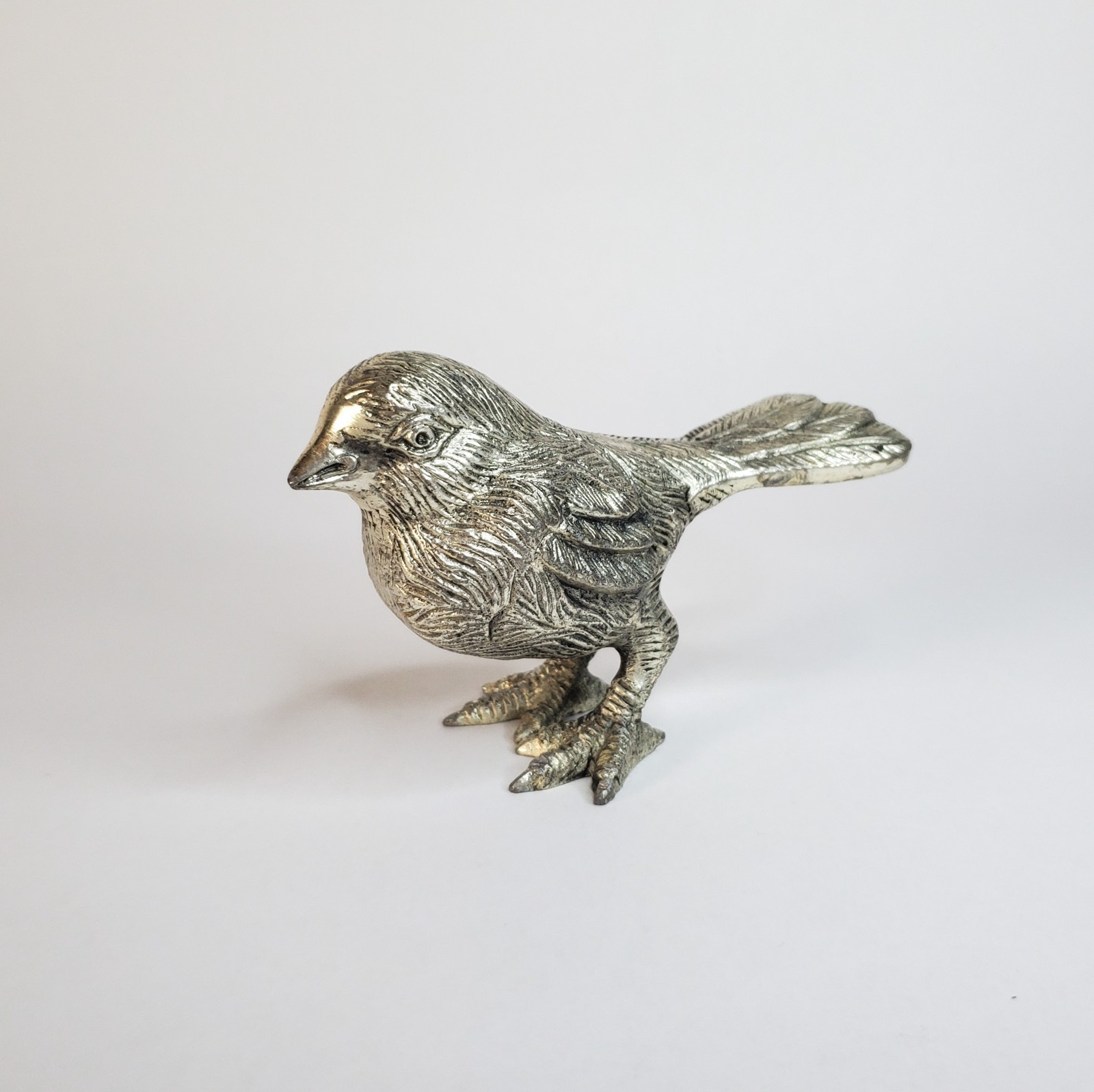 Solid Aluminum Sparrow Figurine