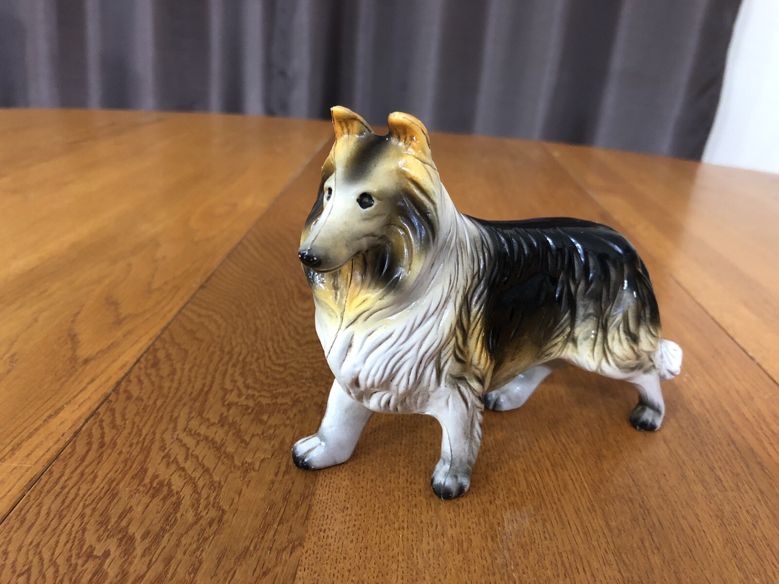 Vintage Collie Molded Plastic Figurine #802 Hong Kong 7.5”