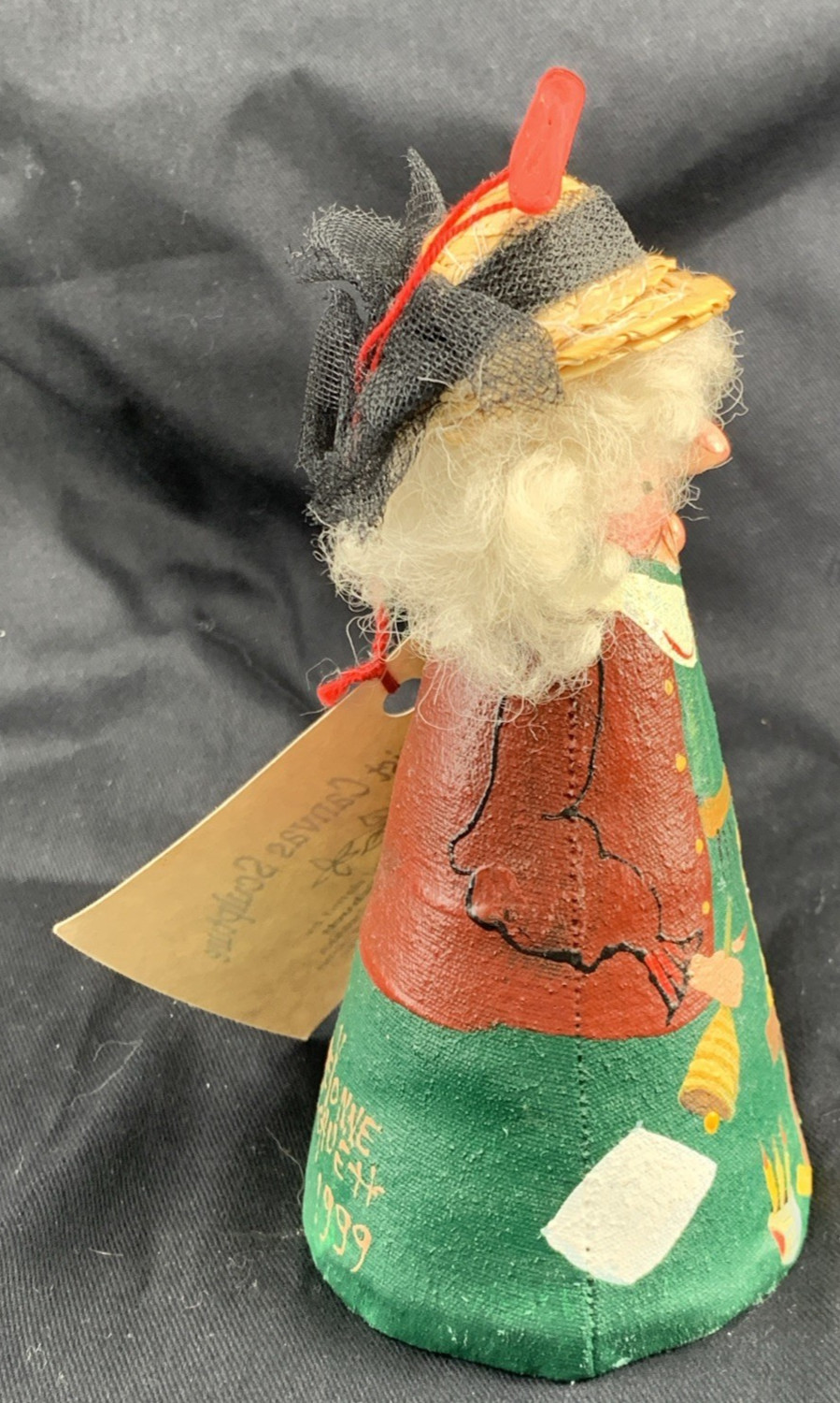 DeVonne Schuett School Teacher Canvas Figurine Artisan Handmade 6.5″ NWT