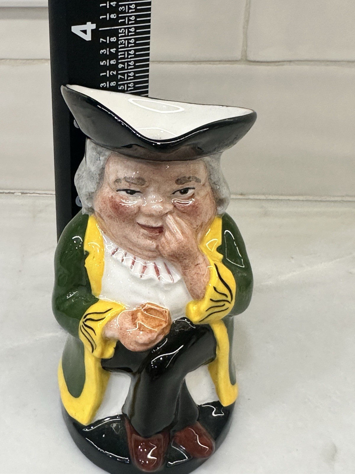 Vintage Yarns Staffordshire England “Snuffy” Toby Jug Character Mug Figure 4.5