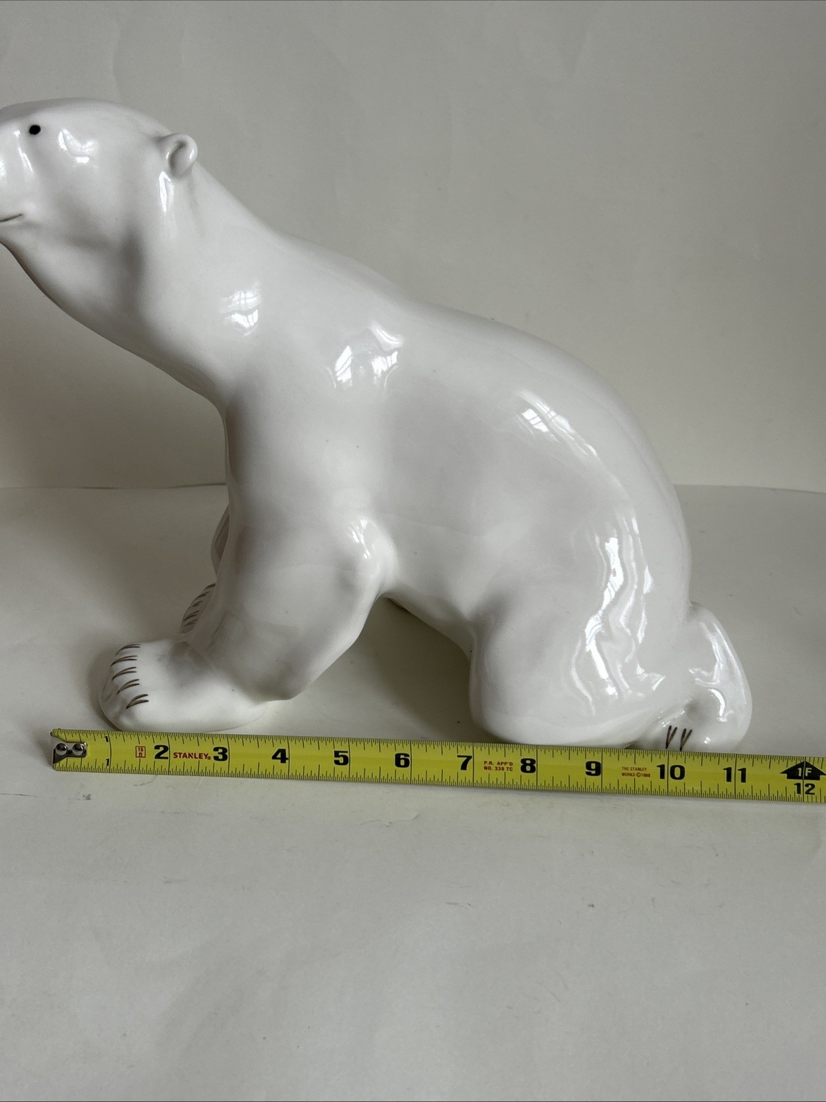 Vintage Lomonosov White Porcelain Polar Bear Figurine USSR