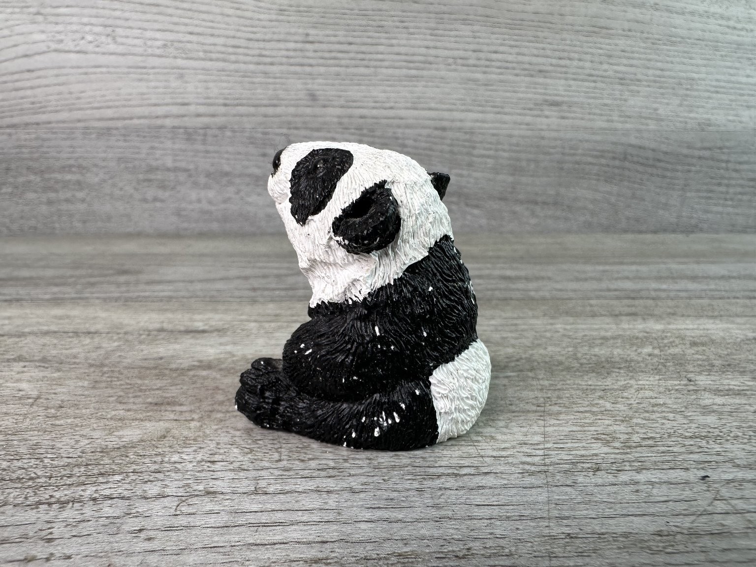 Vintage Signed Panda Figurine Hand-Painted Resin Animal Decor Don James