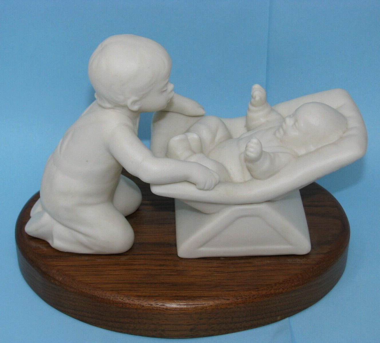 Ceramic Hansen Classics Brotherly Love Figurine 1990 Baby & Brother