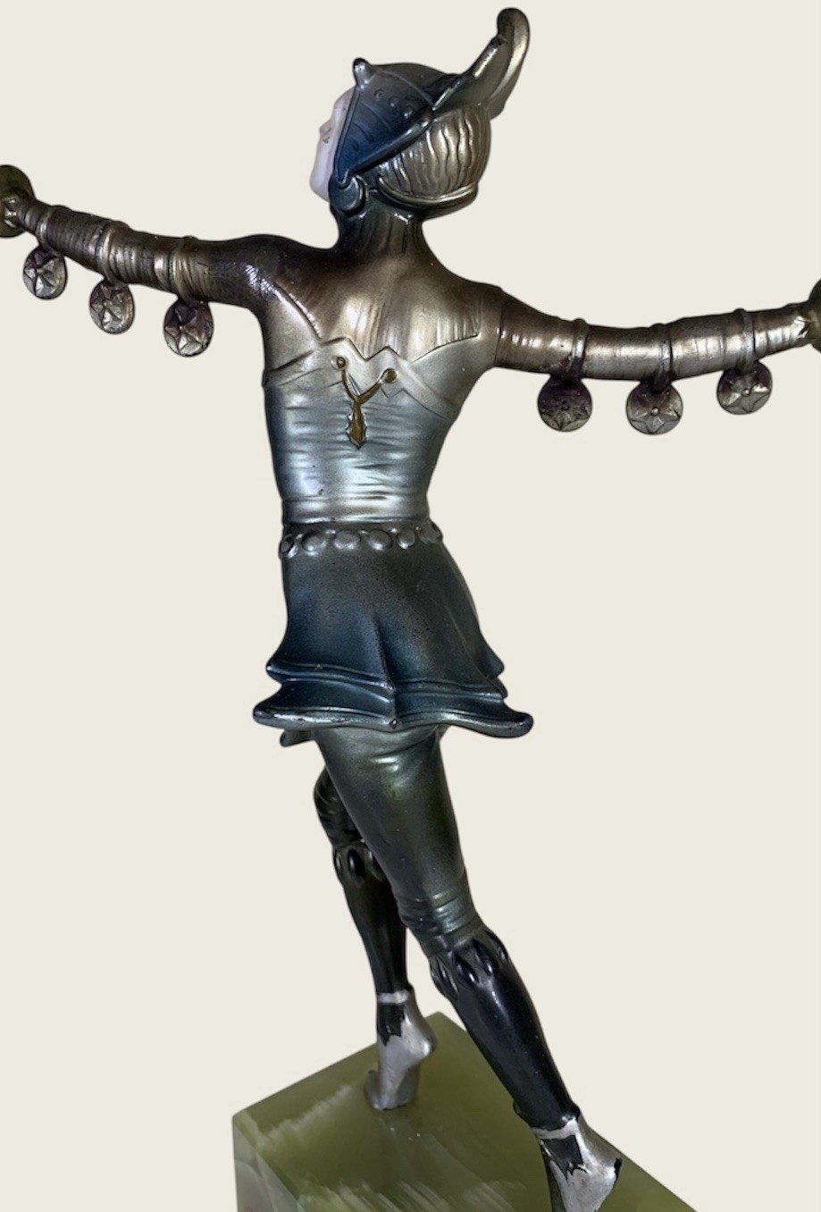 Art Deco Gerdago like Cold Painted Lady Sculpture c 1920