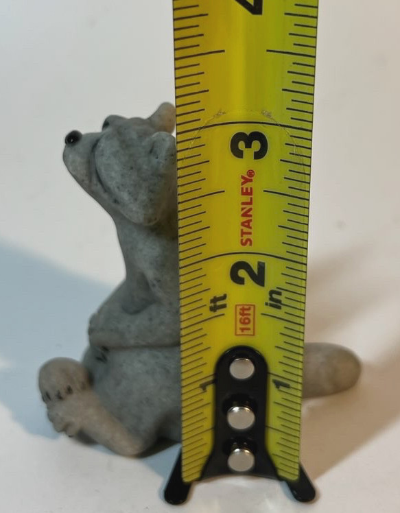 Vintage Quarry Critters Raccoon Figurine “Ralphie” Style 3″ Tall Stone Resin